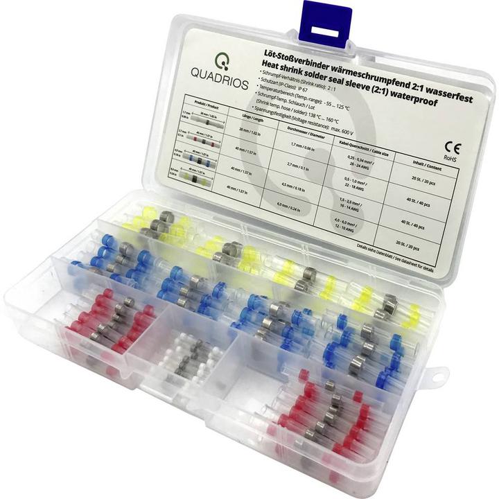 Quadrios 2011C396 Butt connector 0.25 mm² 6 mm² Fully insulated White, Red, Blue, Yellow 120 pcs.