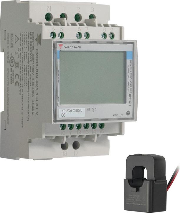 Wallbox Power Meter 3-phasé jusqu'à 250A, EM330 (0.05 A)