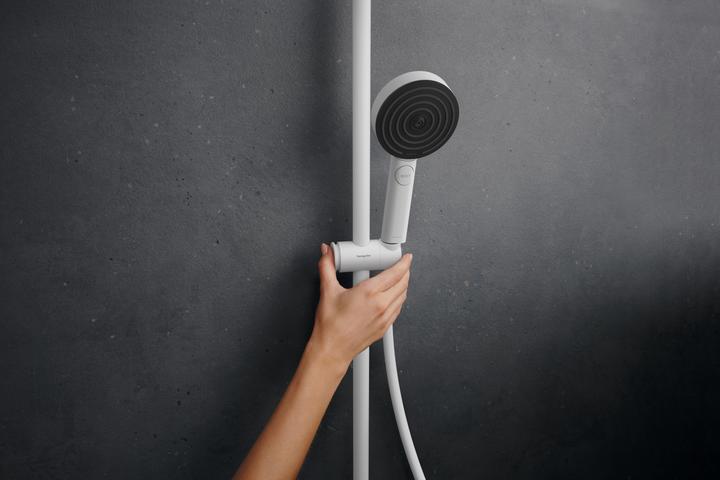 Actual product image hansgrohe Pulsify S Puro shower system 260, 1jet, Ecostat Fine, hand shower 3jet, EcoSmart