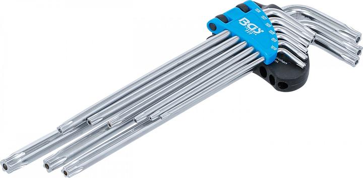 Actual product image BGS L-Type Wrench Set | extra long | T-Star (for Torx Plus) TS10 - TS50 | 9 pcs. (T-section)