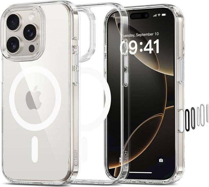 Actual product image Tech-Protect Flexair Hybrid CC Magsafe iPhone 16 Pro Max Case - Clear (Apple iPhone 16 Pro Max)