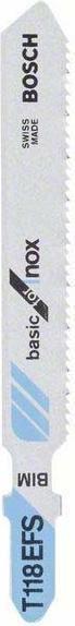 Actual product image Bosch Professional Zubehör PRO Stainless Steel T118EFS Jigsaw blade, 83 mm, 5 pcs.