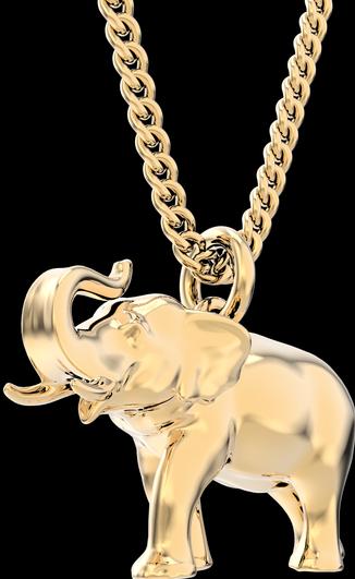 Image du produit MTM Collier éléphant (Or 18k, Laiton, 43 cm)