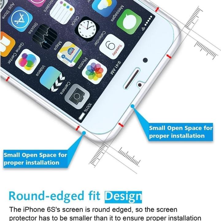 Produktbild Screenguard Apple iPhone 6S Plus Panzerglas Schutzfolie Case Friendly Design (1 Stück, Apple iPhone 6s Plus)