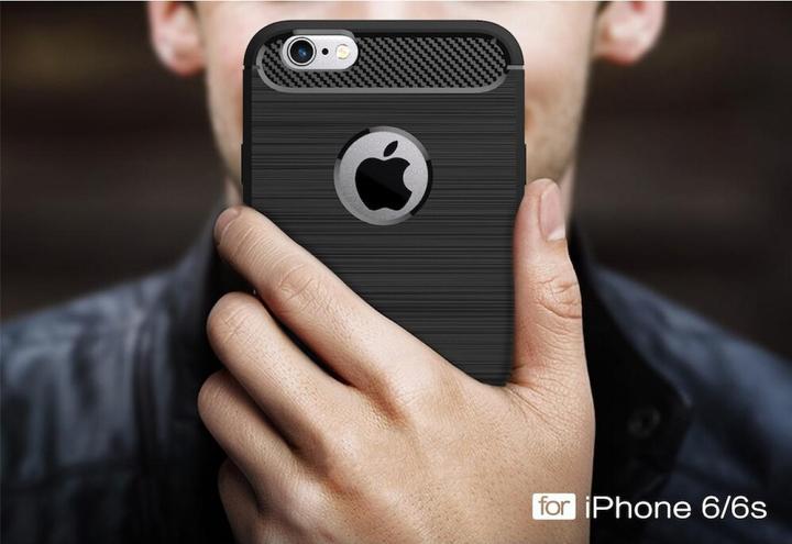 Produktbild Screenguard Apple iPhone 6/6S Hülle Carbon Brushed Soft TPU (Apple iPhone 6)