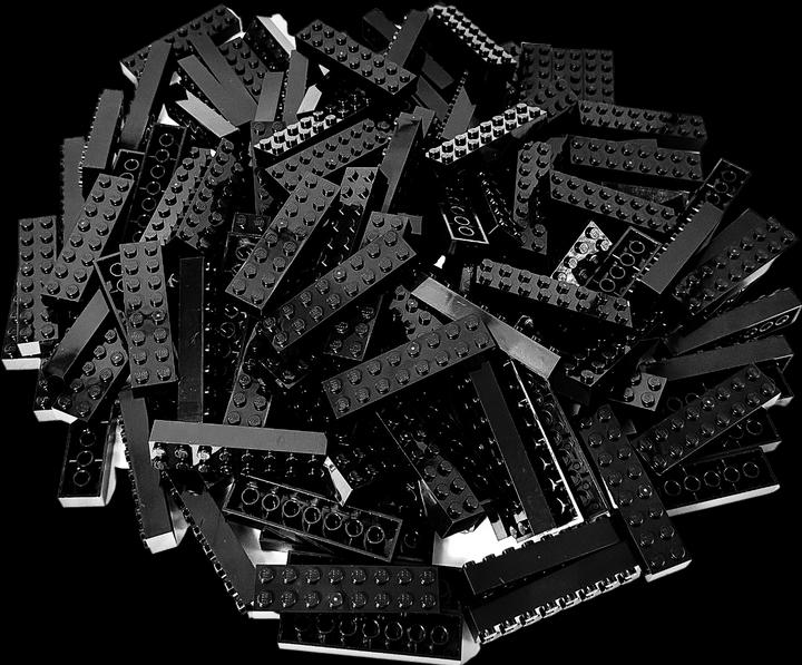 Image du produit LEGO 2x8 briques noires - 3007 NOUVEAU! Quantité 100x (3007, LEGO Classic)