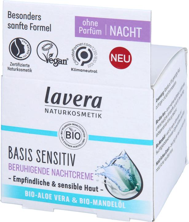 Image du produit Lavera Basis Sensitive (Crème, 50 ml, Nuit)