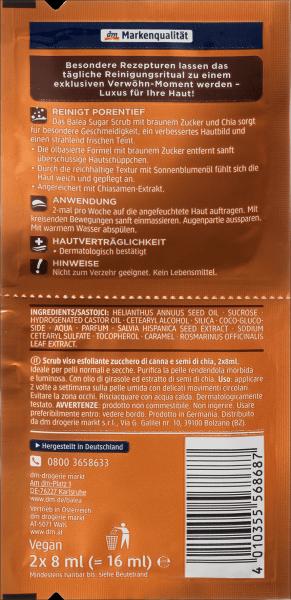 Actual product image dm Balea sugar scrub (Exfoliation, 16 ml)