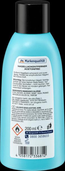 Produktbild dm ebelin Nagellackentferner Kokos Duft acetonfrei