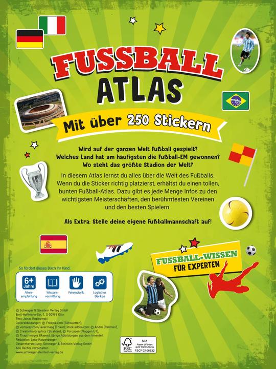 Produktbild Fussball-Atlas. Mit über 250 Stickern