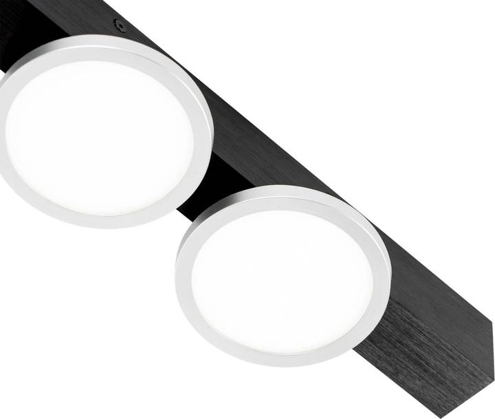 Produktbild Lucande Kellino Deckenleuchte, 2-flammig, schwarz (1200 lm, GU10)