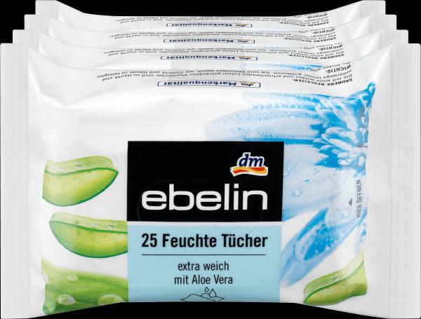 Actual product image dm ebelin moist wipes 4x25pcs (100 Piece)