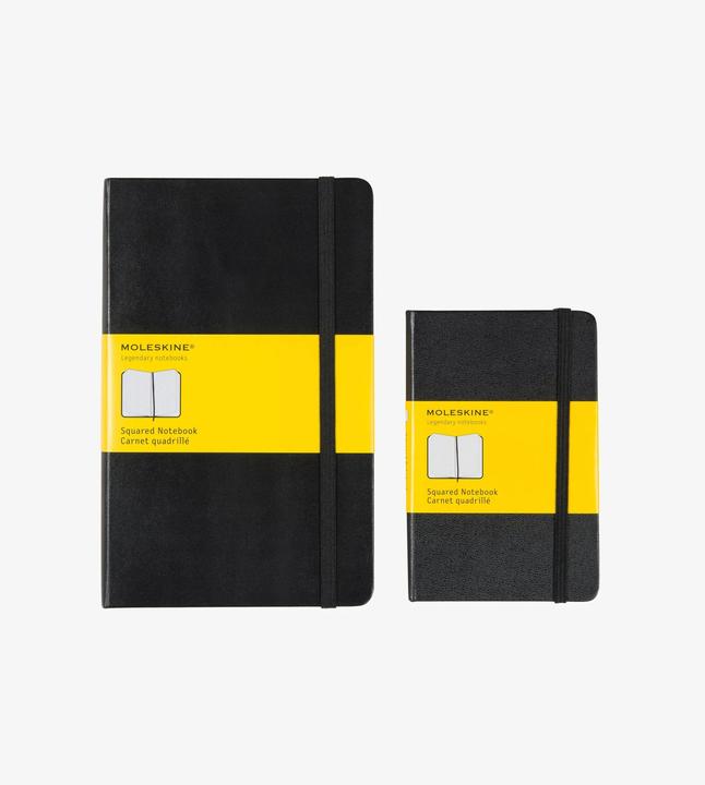 Actual product image Moleskine Notebook Classic Large (A5, Checked, Hardcover)