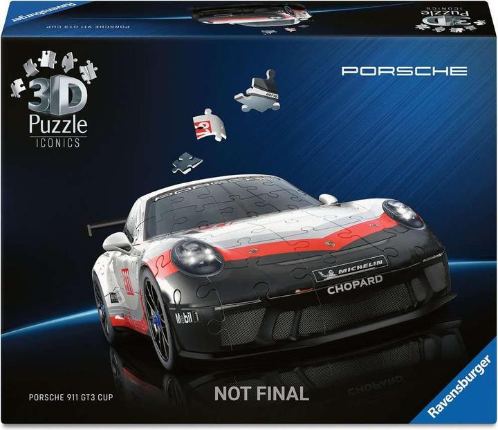 Ravensburger 3D Puzzle 108 Teile - Iconics: Porsche 911 GT3 Cup (108 pieces)
