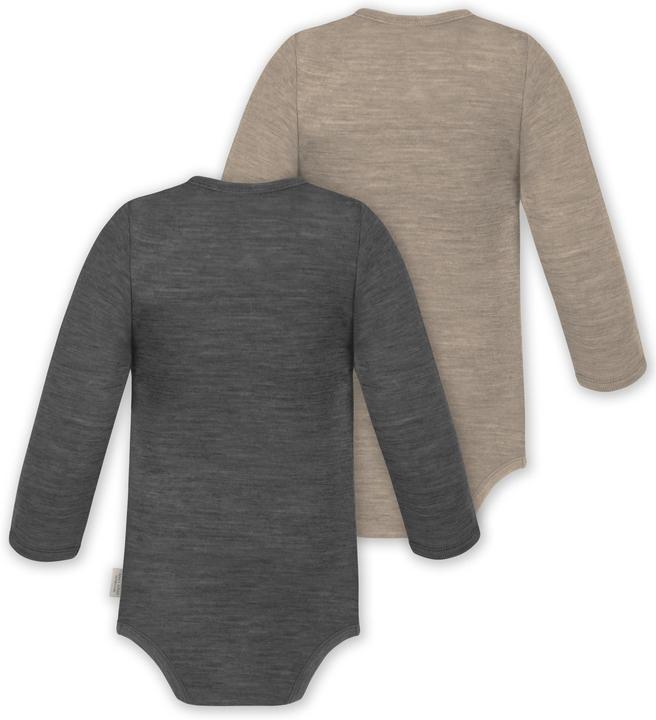 Actual product image Normani 2-pack baby merino bodysuit long sleeve "Auckland" - 9373 (68)
