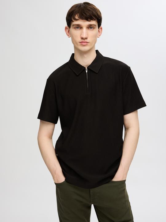 Immagine prodotto Selected Homme Polo con mezza zip a pieghe (M)
