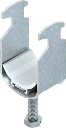 Actual product image Niedax NIE BK58AL Hammerfoot clamp for 1 cable D54-58mm aluminium