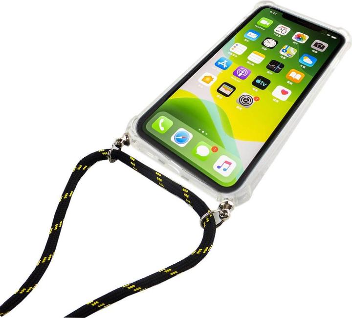 Produktbild König Design Apple iPhone 11 Handykette Hülle mit Band Case zum umhängen mit Kordel Schwarz