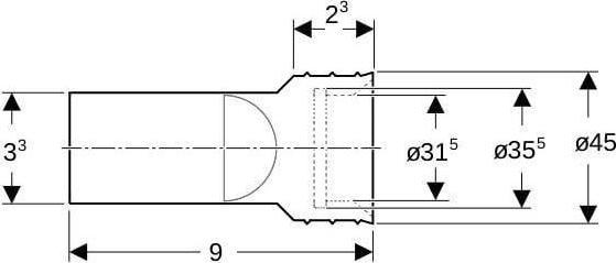 Actual product image Geberit Odour trap (Urinal siphon)