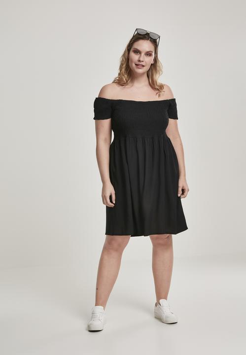 Produktbild Urban Classics Ladies Smoked Off Shoulder Dress (3XL)