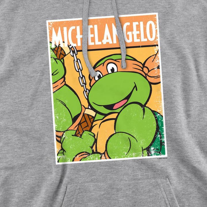 Immagine prodotto Teenage Mutant NT Felpa con Cappuccio Michelangelo Uomo (L)