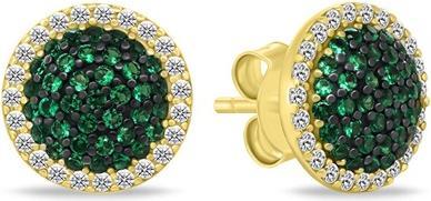 Brilio Silver - Gold Plated Cubic Zirconia Earrings EA1143YG