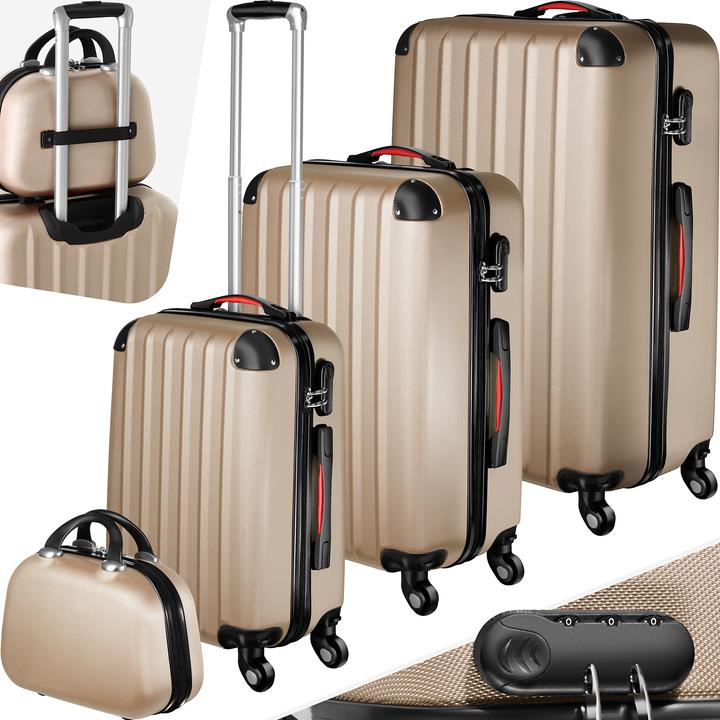 Image du produit tectake Set de valises Valises Trolley Set Trolleys Hardcase Trolley (90 l, L (90 - 115l))