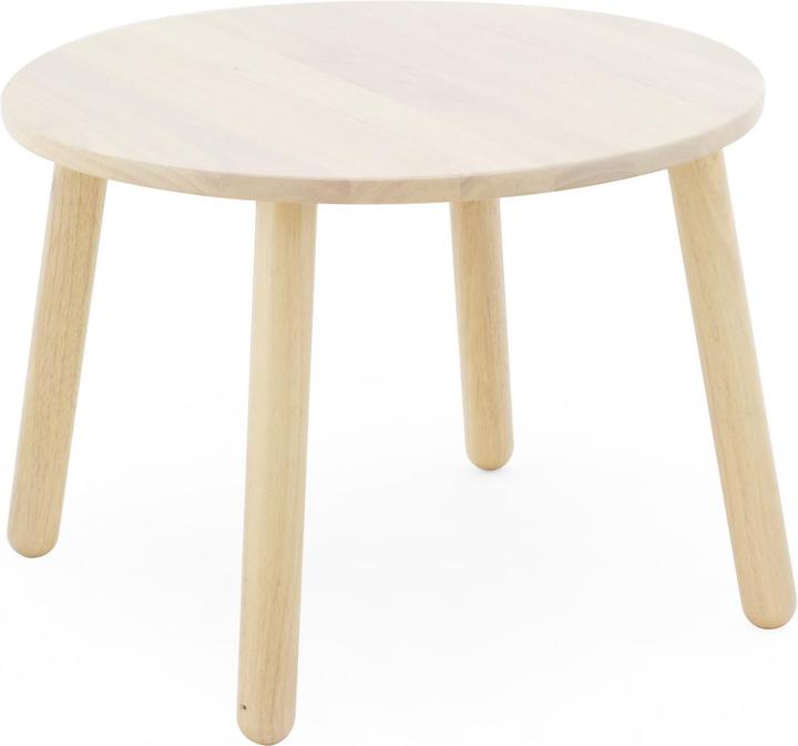 Spielba Table ronde, lasure blanche (Table des enfants)