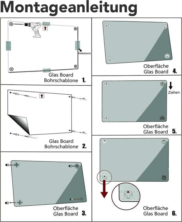 Immagine prodotto Master of Boards Tavola di vetro Vetro di sicurezza (120 x 240 cm)