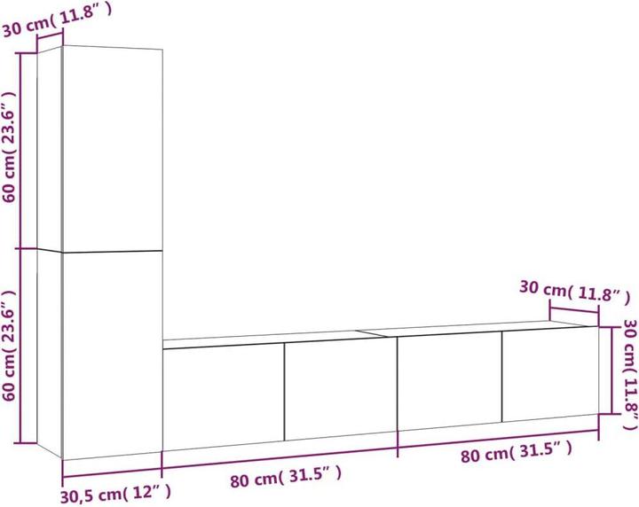 Produktbild VidaXL Conor (80 x 30 x 30 cm)