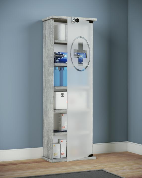 Image du produit VCM Armoire à pharmacie Gusal XXL verrouillable (31 x 18 x 92 cm)