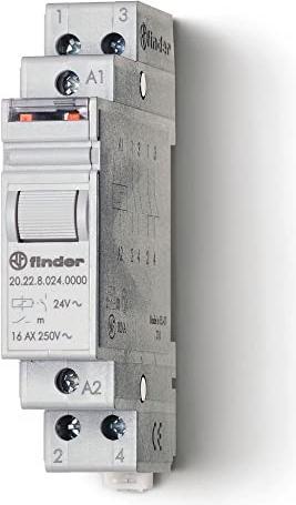 Produktbild Finder Stromst.Sch.230VAC 20.22.8.230.4000 Serie 20 für DIN-Schiene 2S 16A 20.22.8.230.4000 (202282304000)