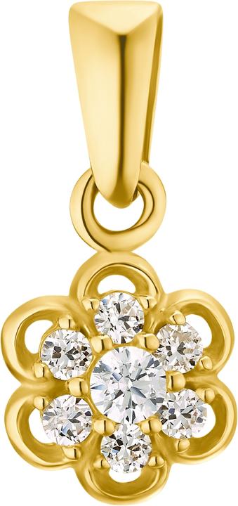 Immagine prodotto Amor Per le signore, fiore in zirconia cubica d'oro 750 (Oro giallo 750/18 K Oro giallo)