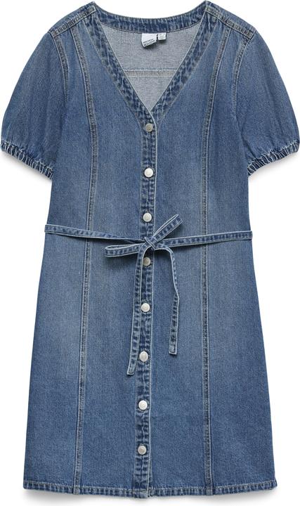 Vero Moda Vmjanet Ss V-Neck Short Denim Dress Noos