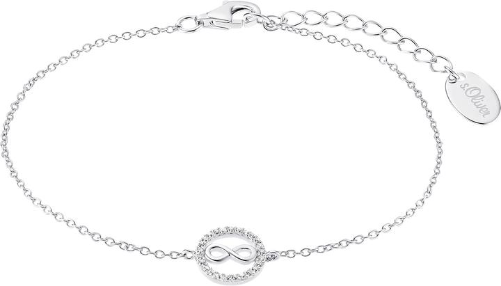Image du produit S.Oliver Bijoux de bras pour femmes, 925 en argent sterling zirconium Infinity (20 cm, Argent 925)