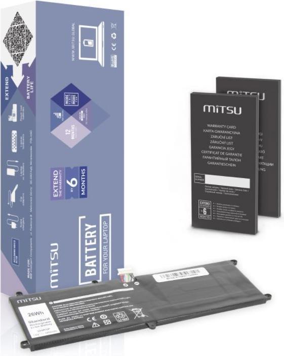 Produktbild Mitsu BATTERIE BC/DE-5175 (Dell Latitude 5175 3400 mAh (26 Wh) 7 6 Volt 2 Zellen Li-Ion) (1 Zellen, 3400 mAh)
