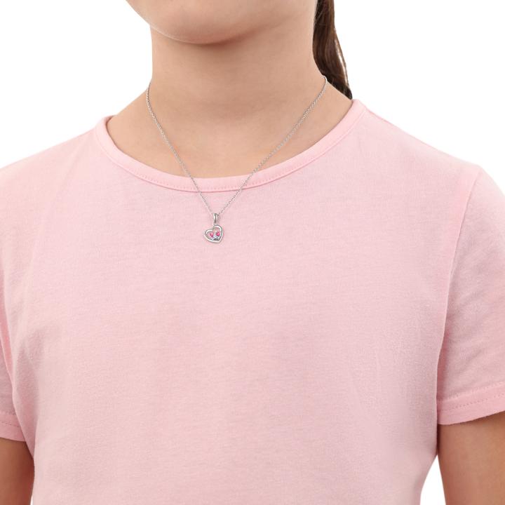 Immagine prodotto Prinzessin Lillifee Halsschmuck für Mädchen, 925 Sterling Silber, Zirkonia synth. | Herz (Argento 925)