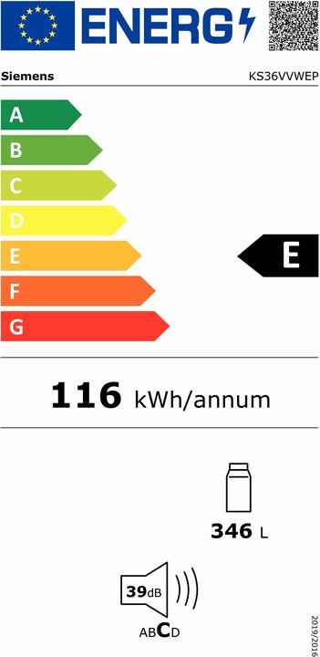 Energy Label Siemens KS36VVWEP (346 l)