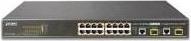 Immagine prodotto Planet 16 porte 10/100TX 802.3at PoE + 2 porte Gigabit TP/SFP (16 Porti)