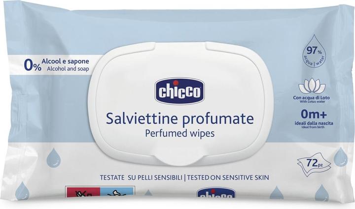 Chicco Reinigungstücher, mit Flip Cover, 72 Stk. - 0m+ (72 Stück)