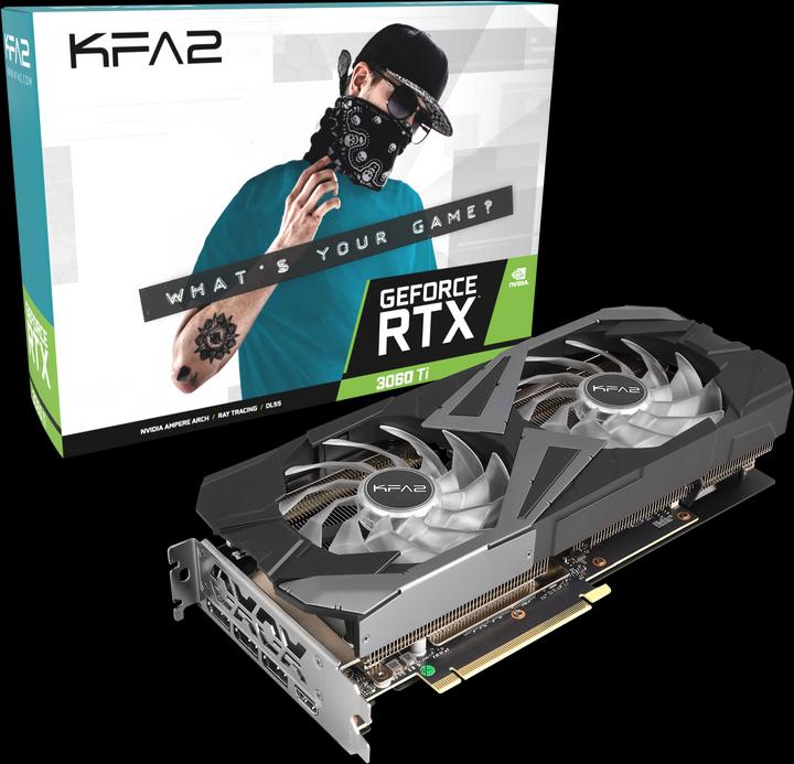 Actual product image KFA2 GeForce RTX 3060 Ti EX LHR (8 GB)