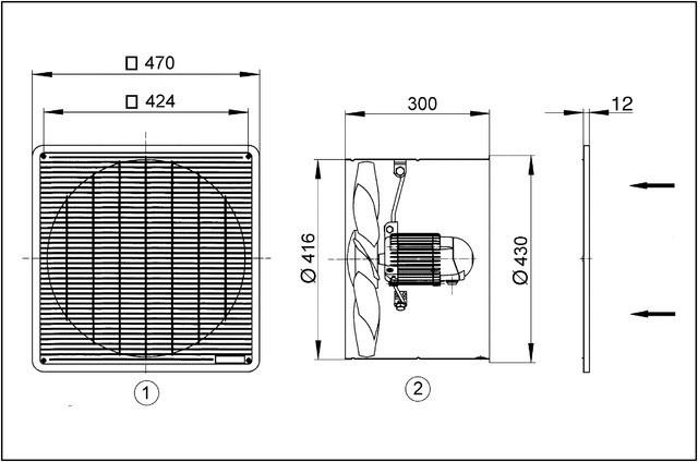 Produktbild Maico MAI DZF 40/8 B Wandeinbau-Ventilator
