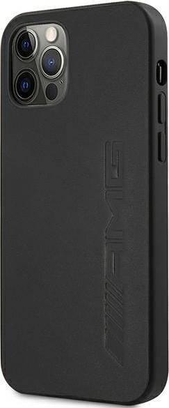 Produktbild Mercedes AMG AMHCP12LDOLBK iPhone 12 Pro Max 6,7" czarny/black hardcase Leather Hot Stamped (Apple iPhone 12 Pro Max)