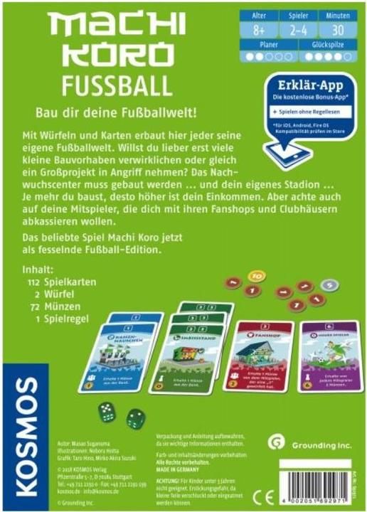 Produktbild Kosmos Machi Koro Fussball (Deutsch)