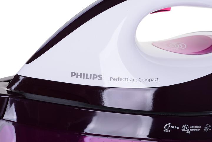 Actual product image Philips GC7842/40 Steam Ironing Station SteamGlide Plus Sole Purple (2400 W, 400 g/min)
