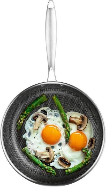 Immagine prodotto Bratmaxx Bratpfanne Silber 20 cm, Material: Aluminium, Edelstahl (Padella per friggere, Alluminio)