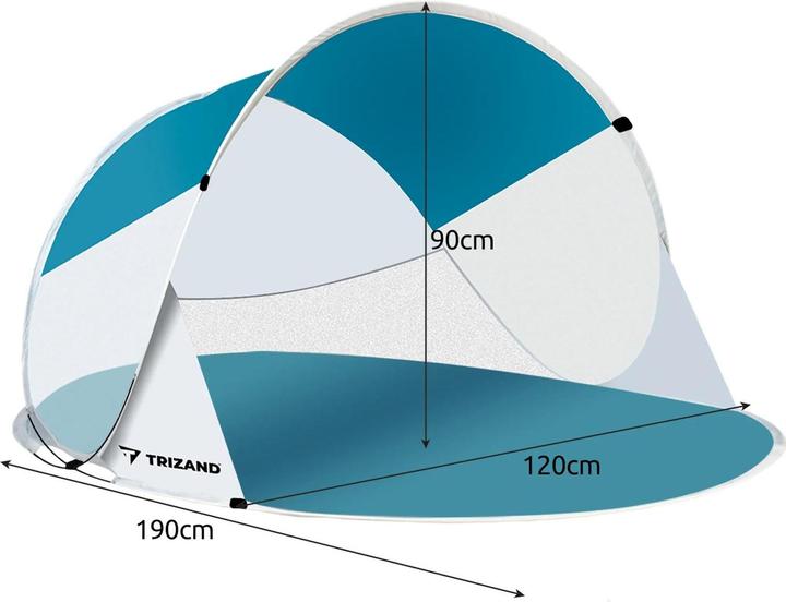Image du produit Trizand Tente de plage 190x120x90cm 20974 (Tente de plage, 0.92 kg, 2 personnes)