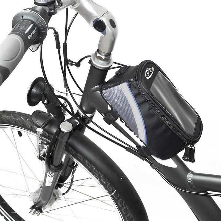 Produktbild tectake Fahrradtasche mit Rahmen-Befestigung für Smartphones (1.28 l, Rahmentasche)