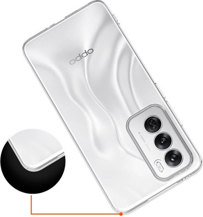 Actual product image Cover-Discount OPPO Reno12 5G - Silicone rubber case transparent (Oppo Reno12)