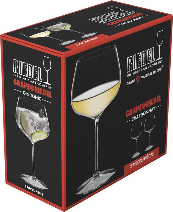 Produktbild Riedel Grape@Chardonnay Gin Tonic 2er Set 650 ml (65 cl, 2 Gläser, Weissweingläser)